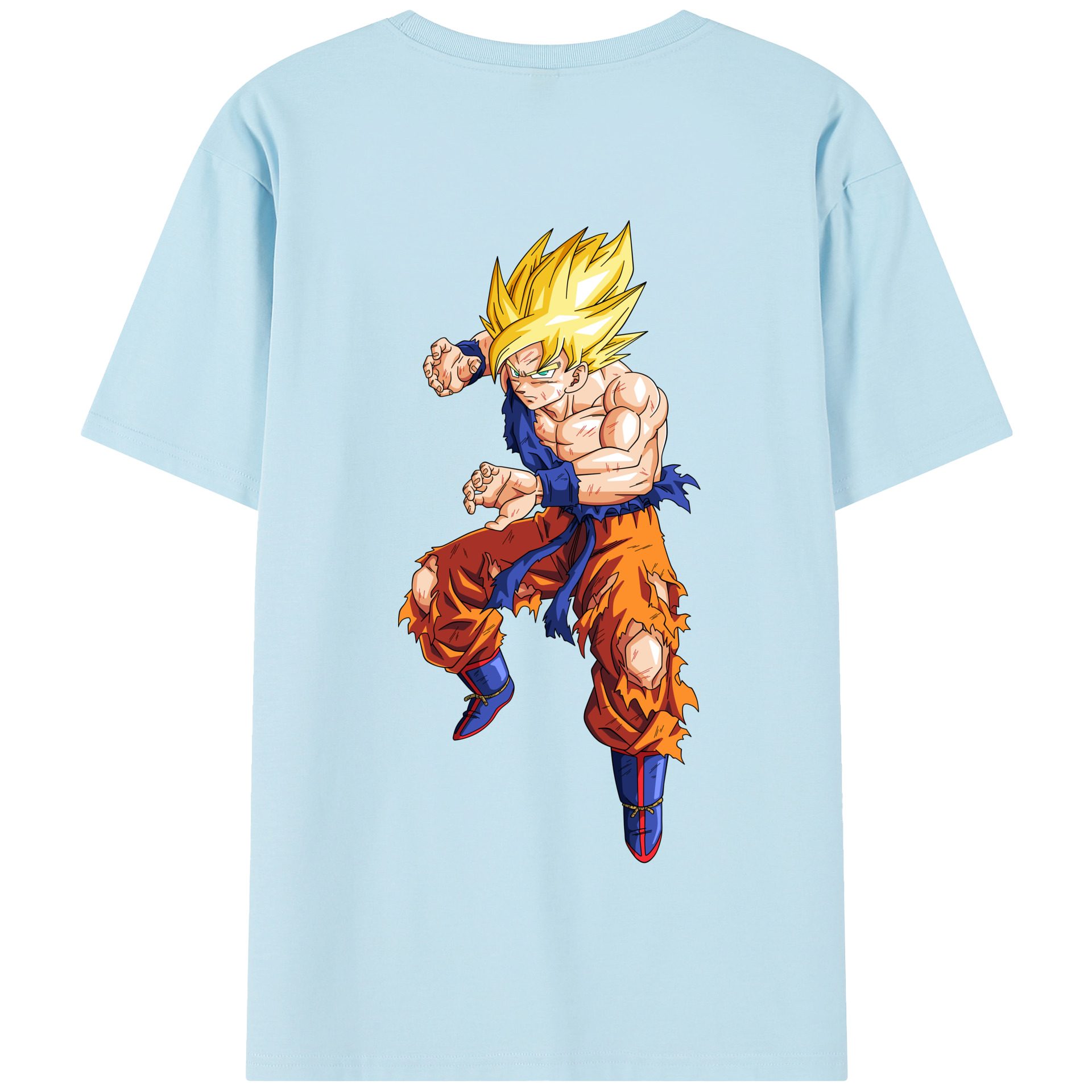（画像用） ドラゴンボール 孫悟空（そん ごくう）Son Goku カカロット DRAGON BALL Kakarotto 綿100％半袖Tシャツ（背面プリント）